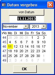 Datum vorgeben